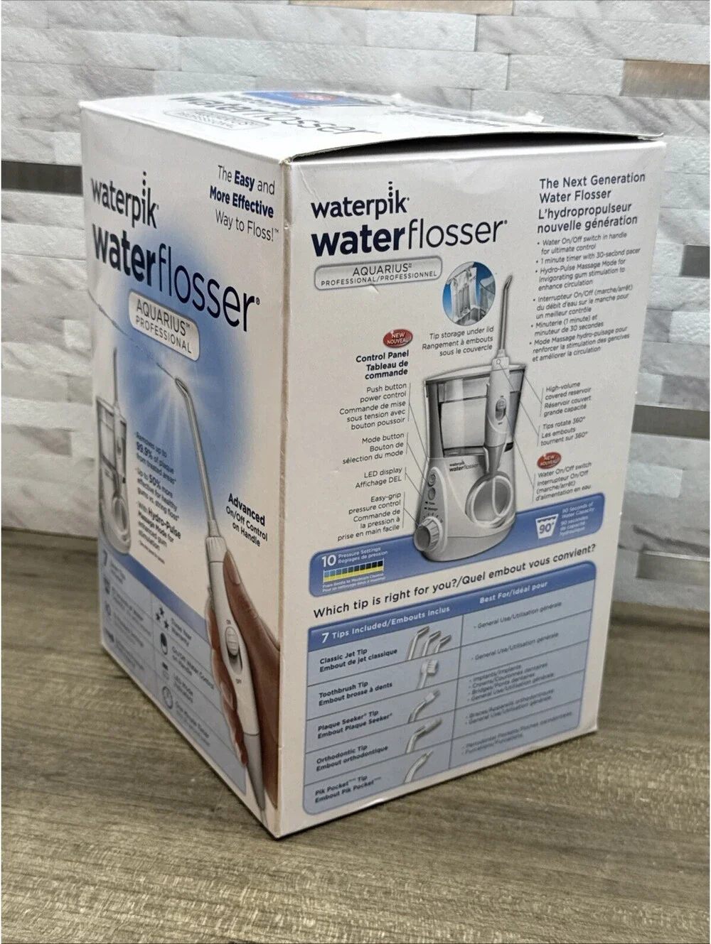 Waterpik Aquarius Water Flosser Model WP-660C White Teeth Cleaning 7 Tips *NEW*